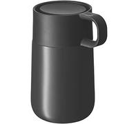 WMF Impulse Travel Mug, Thermal Mug Stainless Steel 0.3 L, Automatic Closure, 360° Drinking Opening, Keeps Drinks Warm for 6 Hours / 12 Hours Cold, Grey