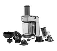 WMF Kult Pro vegetable noodles spiral cutter electric with citrus squeezer, vegetable spaghetti cutter, zoodle maker, zucchini noodles cutter, 3 cutting inserts, collection container