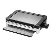 WMF Lono Elektro Tischgrill mit Glasdeckel, Indoor Grill, Tischgrill elektrisch mit Deckel, beschichtete Grillplatte, 2200 Watt, edelstahl matt