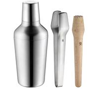 WMF Matroschka Bar Tool Set with 4-piece Shaker, Strainer, Ice Tongs, Wooden Pestle, Dishwasher-Safe, Nestable, Gift Box, 32 x 18 x 18 cm