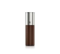 WMF Nature Pro Spice Mill - Salt and Pepper Mill with Ceramic Grinder, Adjustable Grinding, Easy to Fill, Aroma Protection Lid, Stainless Steel & Dark Wood, Manual