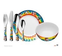 WMF Paw Patrol Children's Crockery Set 6 Pieces Children's Crockery with Children's Cutlery Stainless Steel from 3 Years Polished Cromargan Dishwasher Safe
