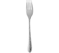 WMF Sitello Cake Fork, Dessert Fork, 15.8 cm, Polished Cromargan Stainless Steel, Hammered, Ergonomic, Glossy, Dishwasher Safe, Silver