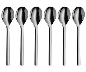 WMF Teaspoon Set 6-pcs. Nuova, Stainless Steel, Silver, 11.1 x 14.9 x 7.1 cm Sin