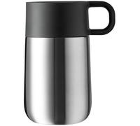 WMF Impulse Travel Mug, Stainless Steel Thermal Mug, 0.3 L, Automatic Closure, 360° Drinking Opening, Keeps Drinks Warm for 6 Hours/Cold for 12 Hours, Frosted