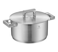 WMF Ultimate Cool Cooking Pot Large 24 cm, Stainless Steel Lid, Induction Casserole Pot 5.7 L, Matt Cromargan Stainless Steel, Heat-Reducing Handles, Induction Pot with Inner Scale, Dishwasher Safe