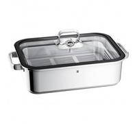 WMF Vitalis Compact with Silicone Edge/Thermometer/Aroma Steaming Rack Cromargan Steamer, Silver, 35 x 21.5 x 10 cm, 3.5 Litre