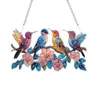 WMFASBAG 2D Flat DIY Hummingbird Art Pendant Set Home Wall Decor