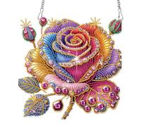 WMFASBAG 2D Flat DIY Rose Art Pendant Set Home Decoration Crafts