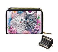 WMFASBAG 2pcs Cat Dog Pattern Fashion Card Holder Compact Purse