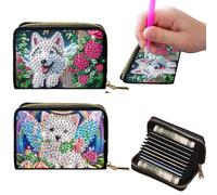 WMFASBAG 2pcs Dog Pattern Fashion Card Holder Compact Purse