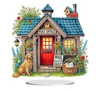 WMFASBAG Acrylic 2D Flat Print DIY Tabletop Ornaments Kit (Post Office)