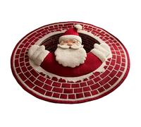 WMFASBAG Christmas Round Rug Home Cartoon Floor Mat Optical Illusion 3D Rug (Red Style 4)