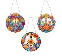WMFASBAG Ocean Waves 5D DIY Dots Pendant Rhinestone Art Pendants Hanging Pendant for Garden Window Decor