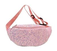 WMFASBAG PU Leather Sequin Solid Shoulder Bag Adjustable Strap Women Trendy Crossbody Bag Shining Ladies Commuting Bag