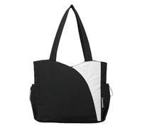 WMFASBAG Simple Tote Bag Contrast Color Casual Crossbody Bag Nylon Satchel Bag (Black)