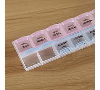 WMFASBAG Weekly Organizer 2 Times A Day 7 Day Organizer 14 Compartments Daily Case Travel Organizer for Vitamin Fish Oil Supplements