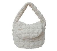 WMFASBAG Women Nylon Shoulder Bag Quilted Padded Satchel Bag With Pockets Cloud Bag with Zipper Handbag for Work Travel