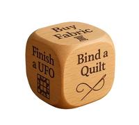 WMFASBAG Wooden Date Night Dice with 6 Tasks Determine Dice for Women Men Gifts(Quilt)