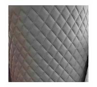 WMHHLS Quilted Diamond Stitch Artificial Leather Fabric, Grey, 1.6m x 1m, Pile, Waterproof, Scratch Resistant, Easy to Cut & Sew, Machine Wash Delicate