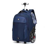 WMHYLYH Waterproof Rolling Backpack, Blue, 20 inches, Simplicity