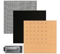 WMKGG 12 inch Square Air Fryer Liners Set, 3 Pack Non-stick Reusable Toaster Oven Mat Compatible with Ninja Foodi Flip SP101/SP201/SP301/SP351, Cuisinart Toaster Oven, Microwave