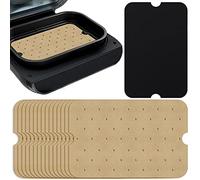 WMKGG Disposable Air Fryer Parchment Paper, 100 PCS Perforated Rectangular Air Fryer Liners for Ninja Foodi XL Smart FG551 6-in-1 Indoor Grill