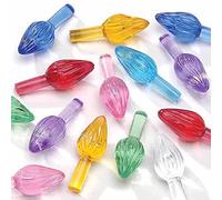WMLBK 100pcs Ceramic Christmas Tree Replacement Lights Bulbs, Multi Color Plastic, Traditional Style, Hanging Ornaments, Christmas Occasion