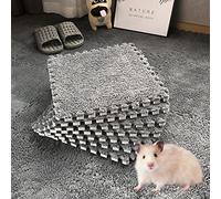 WMLBK 10PCs Guinea Pig Pads Washable, Reusable Guinea Pig Bedding, Guinea Pig Cage Liners, Waterproof Pet Training Pads, Pet Mat for Small Animals, 30x30x1cm (Grey, 30x30x1cm) (WUKUE0703)