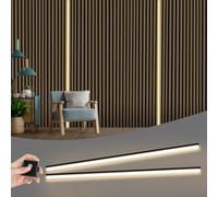 WMLBK Black LED Strip Lights for Acoustic Wall Panels,240cm Cuttable LED Lights 12×12mm Warm Tone Strip Lights fit Acoustic Wall Panel (2)