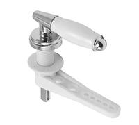 WMLBK Cistern Lever Handle, Ceramic & Zinc Alloy, White, Universal Fit, Traditional Toilet Cistern Handle, Globe Valve, 9x12x3 cm
