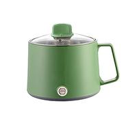 WMLBK Electric Hot Pot, 1.7L Multi-Functional Electric Skillet for Stir Fry/Stew/Steam, Portable Mini Electric Cooker for Soup Porridge Dumplings Eggs Pasta Noodles Ramen (Non-stick Coated Green)