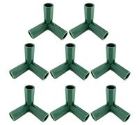 WMLBK Greenhouse Frame Connectors, 11MM Heavy Duty Stable Support Heavy Duty Greenhouse Frame Building Connector Suitable for Grape Trellis Sunscreen Shed Gardening 20PCS 4 Types (E)