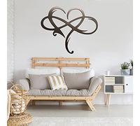 WMLBK Infinity Heart Decoration, Eternal Love Stainless Steel Wall Art, Love Wall Sign, Creative Decorative Ornament for Bedroom, Living Room, Corridor