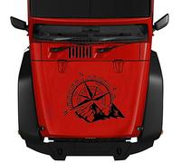 WMLBK Large Vinyl,Mountain,Compass,Car Bonnet Side Stickers-Decal for Van,Camper Caravan,Recreational Vehicle