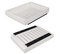 WMLBK Pull-Out Cabinet Organizer, Minimalist White Slide-Out Drawers, Heavy Duty Metal, Silent Glide, Fits 11.7-19.7 inch Wide Cabinets