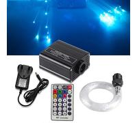 WMLBK RGBW LED Fiber Optic Star Ceiling Light - 16W Flash Source with Remote Control and 150pcs Optical Cables