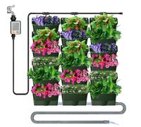 WMLBK Self Watering Vertical Pocket Garden Wall, Vertical Living Green Wall with Automatic Irrigation System Planter Outdoor Hanging with timer Hanging Planter Bags for Indoor Outdoor