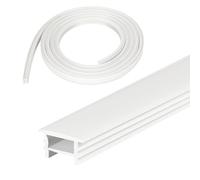 WMLBK Silicone LED Channel System, 16.4ft/5m 20x10mm Flexible Silicone LED Profile Housing LED Diffuser Channel for 12 mm LED Strips Indoor Outdoor Ambient Decor (White, 20x10mm, 5M)