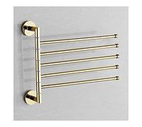 WMMIN Towel Racks,Towel Rails, Towel Rail for Bathroom,Swivel Towel Hangers,Wall Mounted 5 Towel Bars,Bathroom Towel Rail Rack,Antbathroom Towel Holder Towel Hanger/Ant/a