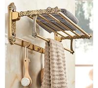 WMMIN Towel Rail Towel Racks,Bathroom Towel Rack Wall Mounted Towel Holder,European Antique Bath Towel Rack,Space Aluminum Towel Rack,Bathroom Rack,Wall-Mounted Bathroom/a 50Cm/a Needed