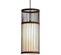 Wmmner 1, Light Fixture Natural Material Small Hanging Lamp Elegant Industrial Lantern Wicker Luminaire Antique Suspension Lights,Ceiling Chandelier/Brown/6.3In*11.8In