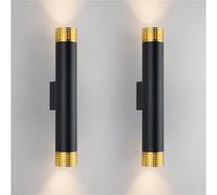 Wmmner 2-Pack Wall Lights Cylindl Wall Sconces Led, up and Down Indoor Wall Light, Aluminum Wall Lamp Minimalist and Creative Indoor Wall Light for Living Room Corridor Hotel Bookstore/K/47Cm