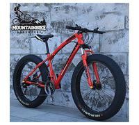 Wmmner 20 inch Hardtail Mountain Bike with Front Suspension & Mechanical Disc Brakes for Women, Off-Road Fat Tire Mountain Bicycle Adjustable Seat in 8 Colors, Anti-Slip Bikes,Orange,7 Speed/Red/7 Spe