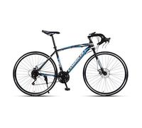 Wmmner 21/24/27/30 Speed, Adult Bicycle, Road Bike 700C Wheels, Variable Speed Bend Handlebar Bike Racing Fork/BLACK-BLUE/30-speed
