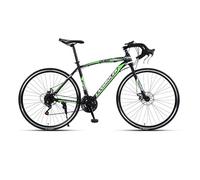 Wmmner 21/24/27/30 Speed, Adult Bicycle, Road Bike 700C Wheels, Variable Speed Bend Handlebar Bike Racing Fork/BLACK-GREEN/27-speed