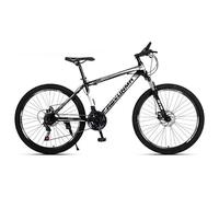 Wmmner 21 Speed Mountain Bike Man and Woman Adult Bike 700C Wheels Shock Absorbing Suspension 3-Spoke One-Piece Wheels 21-Speed Variable/Black white/26-IN_SPOKED HUB