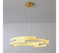Wmmner 23.6 Inches - Crystal Lamp, Modern Gold Metal Dining Room Suspension Lights, 70W Led Bedroom Decorative Lighting ，Kitchen Light/Warm Light