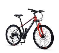 Wmmner 24-Zoll-Mountainbike, 24/27-Gang-Aluminiumlegierungsrahmen, Hard-Tail-Mountainbike Mit Hydraulischer Schließgabel Und Verstecktem Kabeldesign, Dual Disc Br/Schwarz Rot/24 Zoll 27 Geschwindigkei