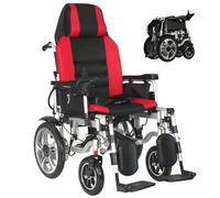 Wmmner 25Km Long Travel Range Motorized Reclining Wheelchair, New Heavy Duty Electric Wheelchair with 12Ah Batteries, Adjustable Backrest and Pedal, Support 150Kg.
